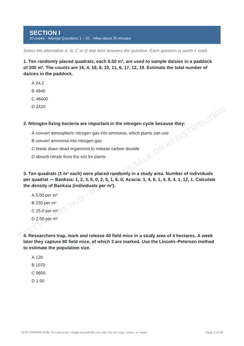 Questions preview