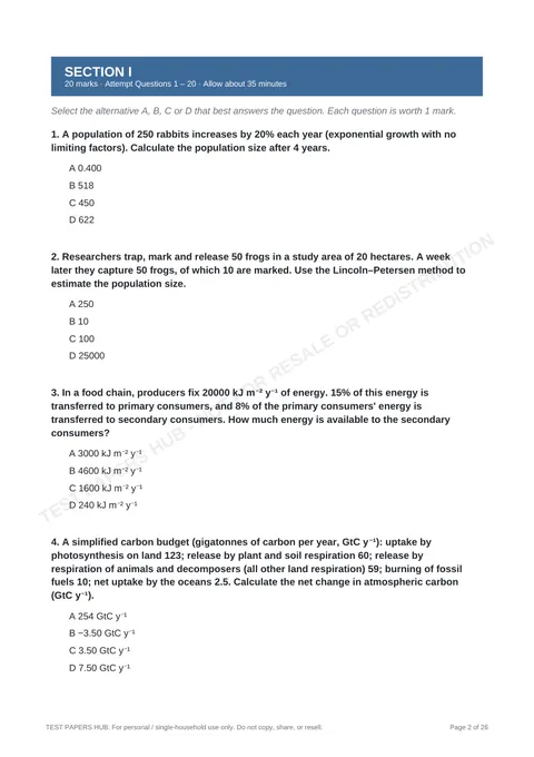 Questions preview
