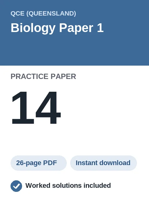 QCE Biology Paper 1 Practice Paper 14