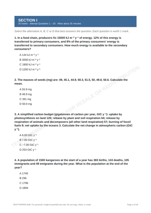 Questions preview