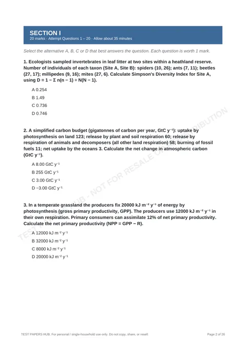Questions preview