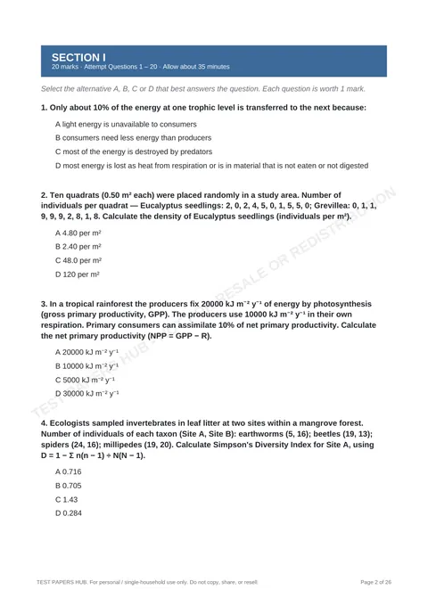Questions preview