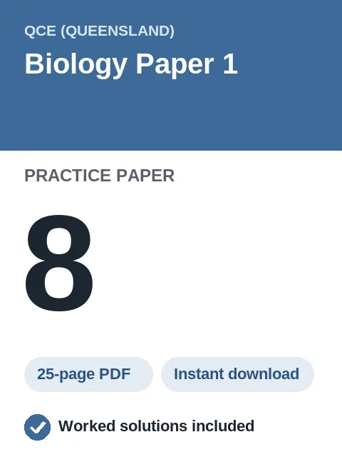 QCE Biology Paper 1 Practice Paper 8
