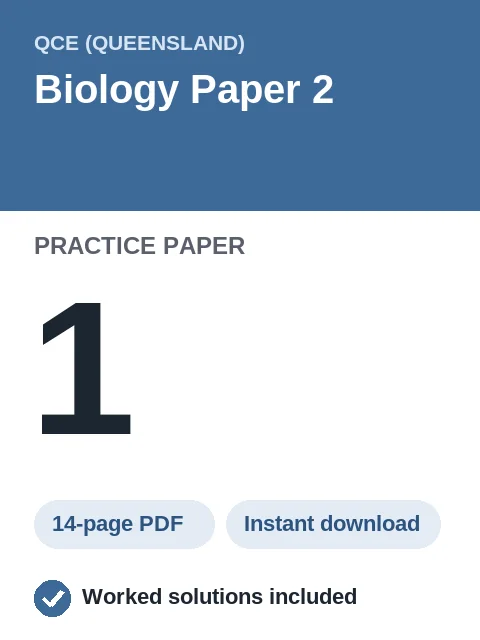 QCE Biology Paper 2 Practice Paper 1