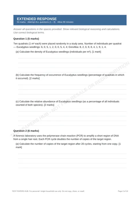 Questions preview