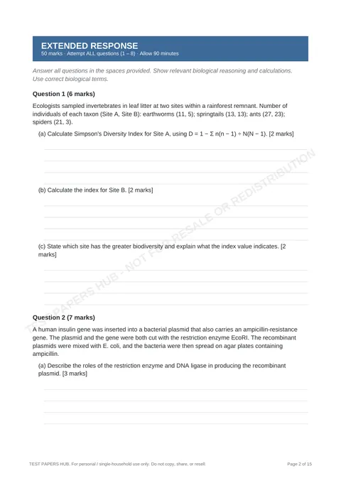 Questions preview