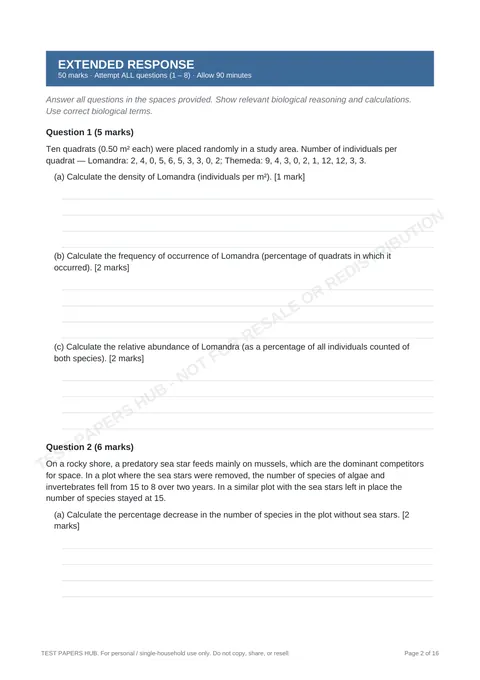 Questions preview