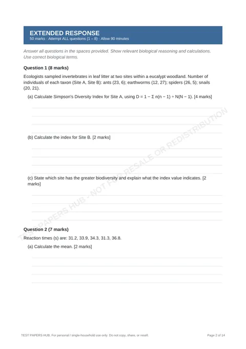 Questions preview