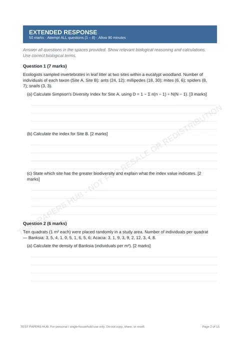 Questions preview