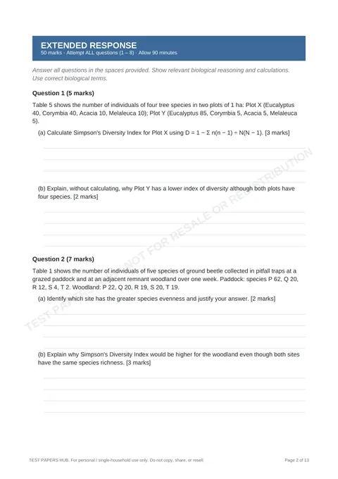 Questions preview