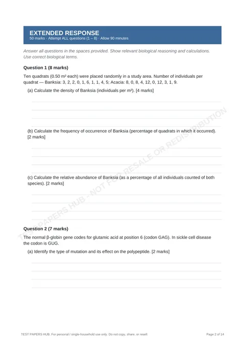 Questions preview