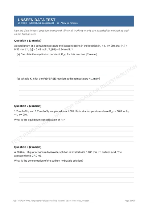 Questions preview