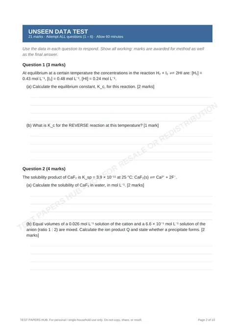 Questions preview