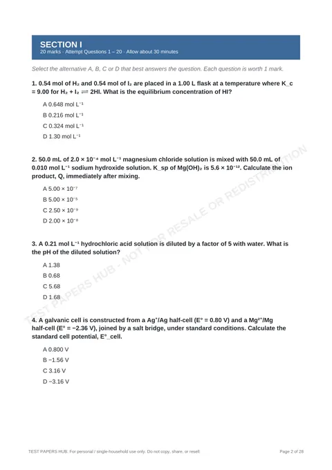 Questions preview