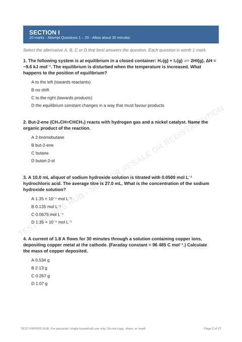 Questions preview