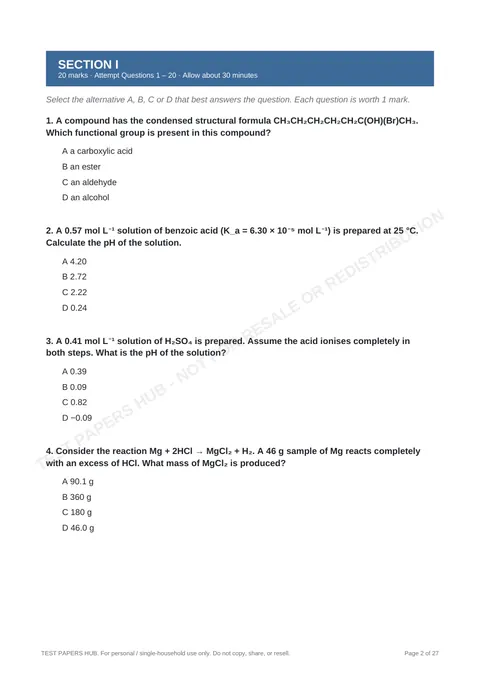 Questions preview