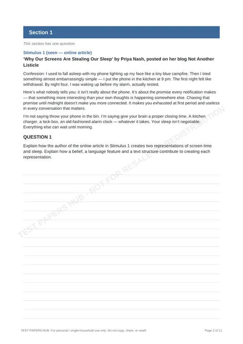 Questions preview