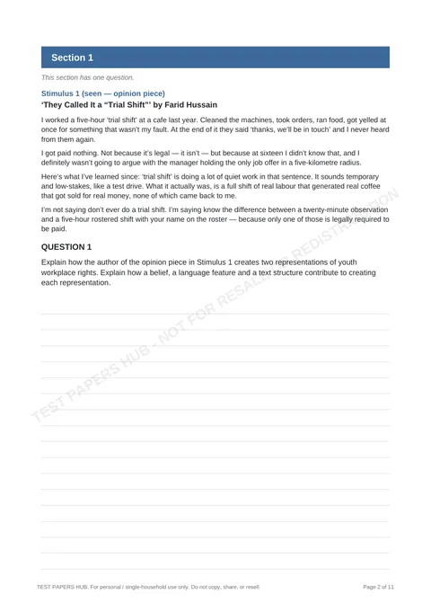 Questions preview