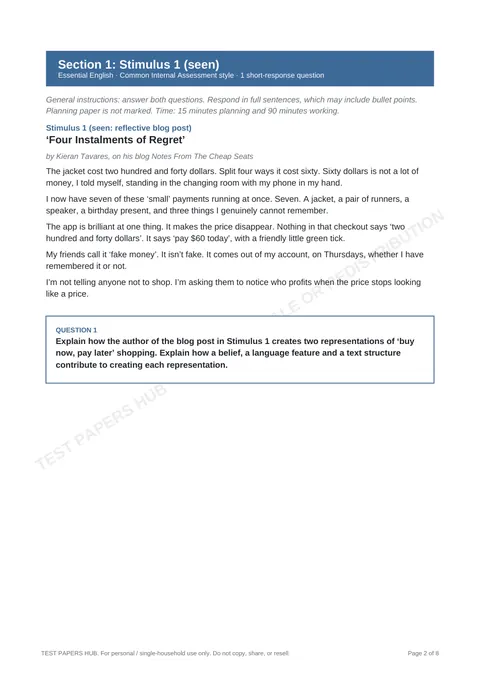 Questions preview