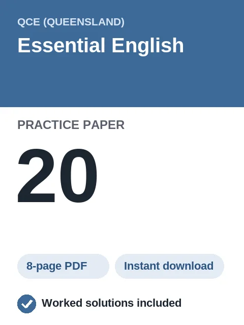 QCE Essential English Practice Paper 20