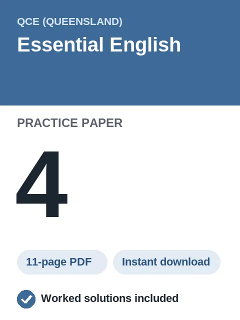 QCE Essential English Practice Paper 4