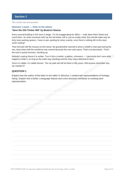 Questions preview