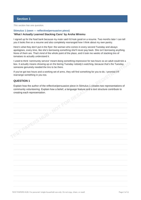 Questions preview