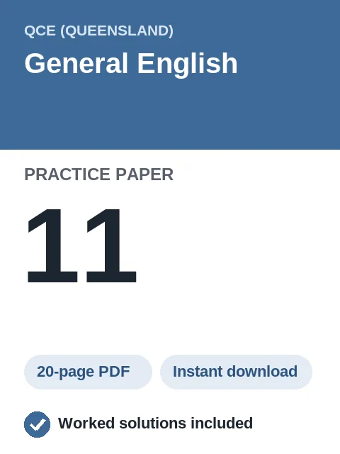 QCE General English Practice Paper 11