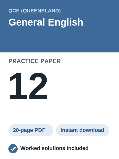 QCE General English Practice Paper 12