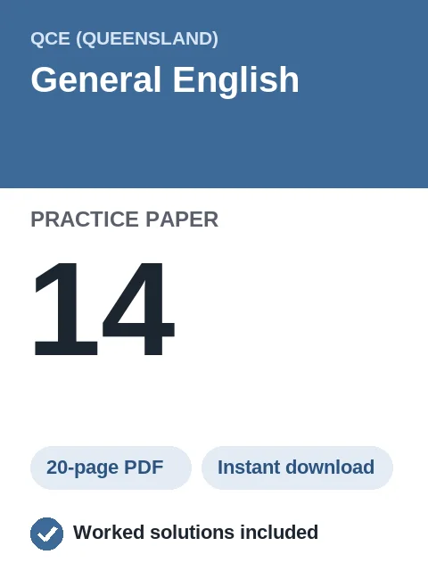 QCE General English Practice Paper 14