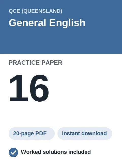 QCE General English Practice Paper 16