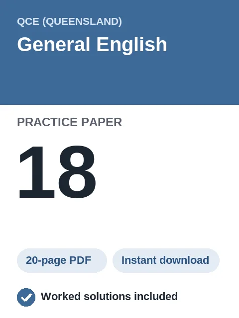 QCE General English Practice Paper 18