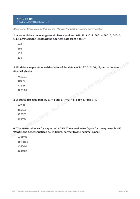 Questions preview