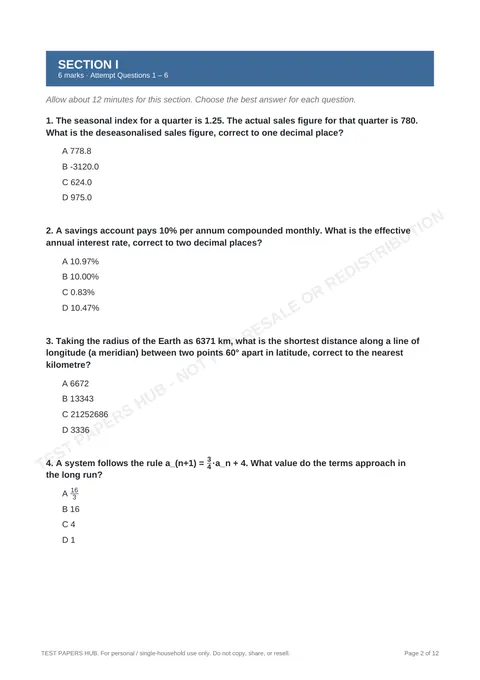 Questions preview