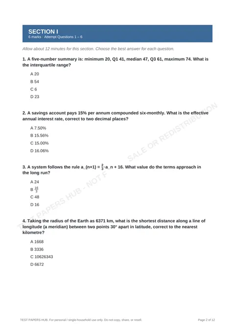 Questions preview