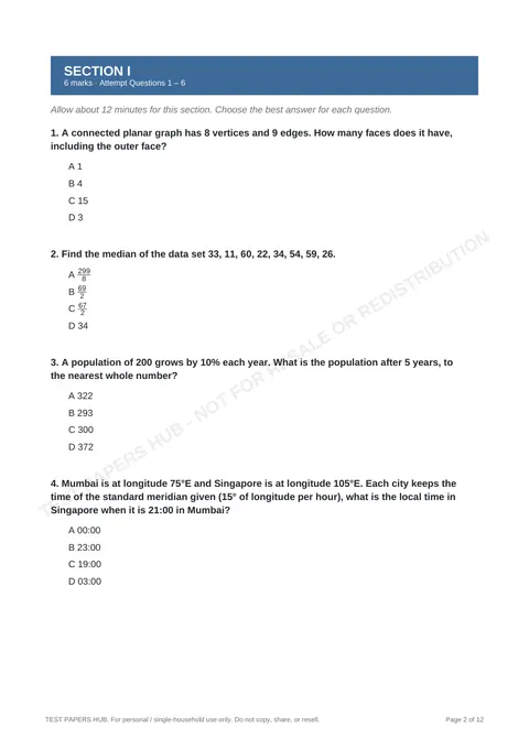 Questions preview