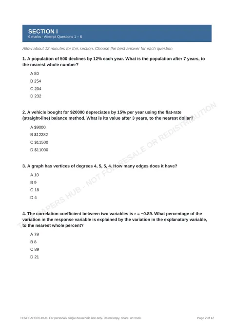 Questions preview
