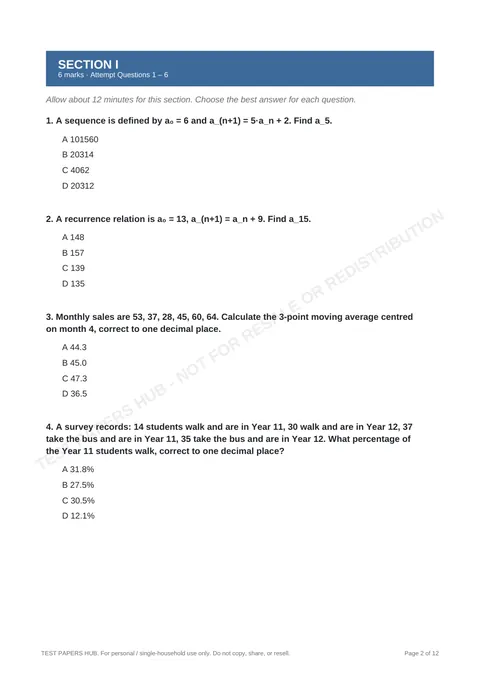 Questions preview