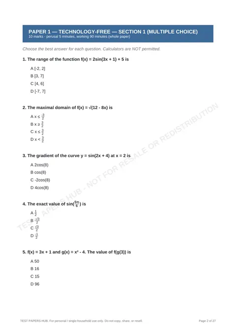 Questions preview