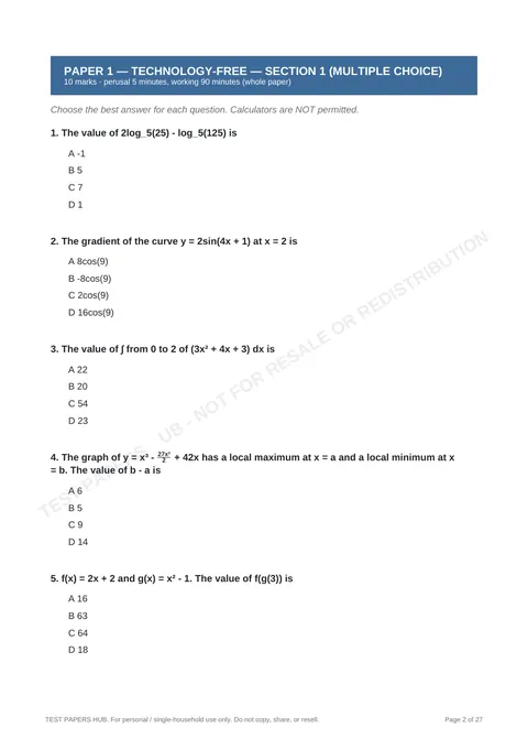 Questions preview