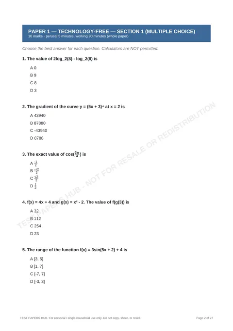 Questions preview