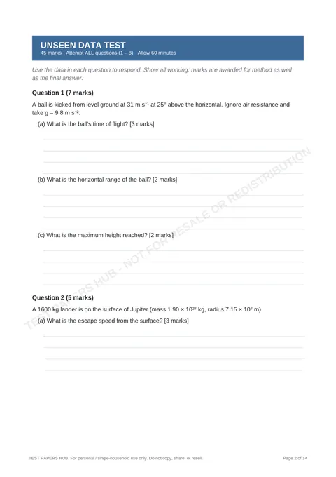 Questions preview