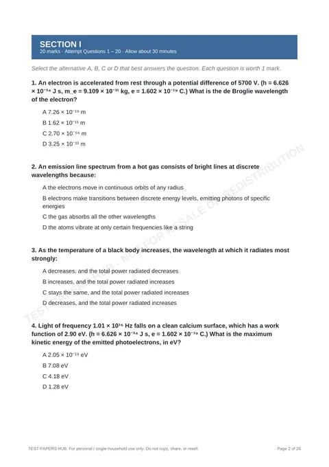 Questions preview