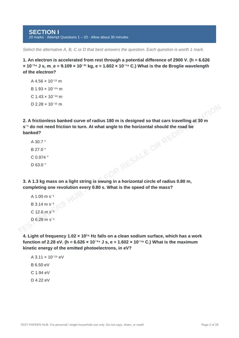 Questions preview