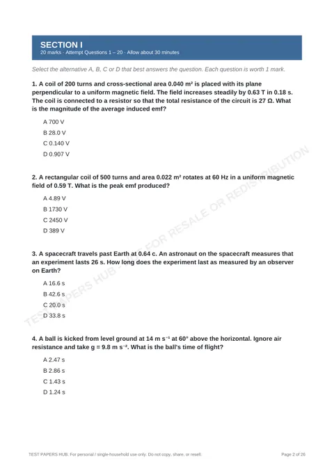 Questions preview
