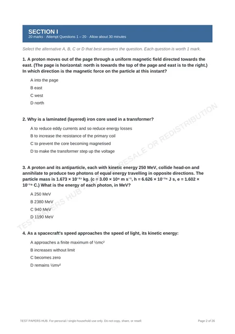 Questions preview