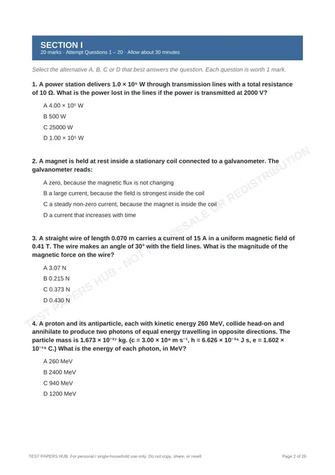 Questions preview