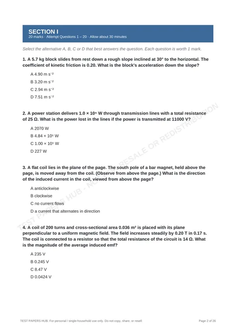 Questions preview