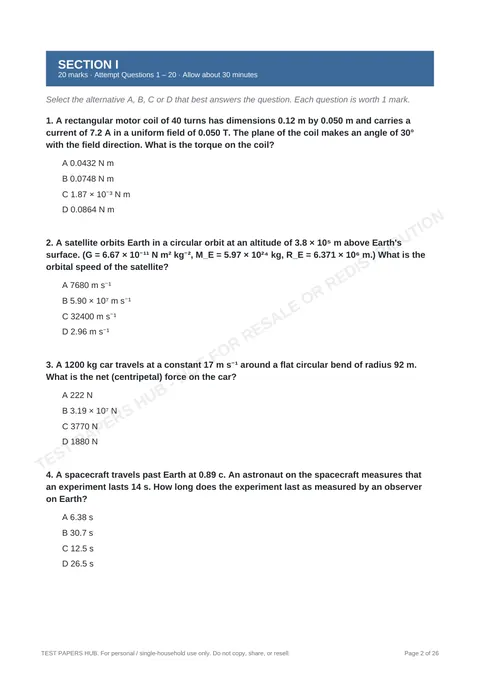 Questions preview