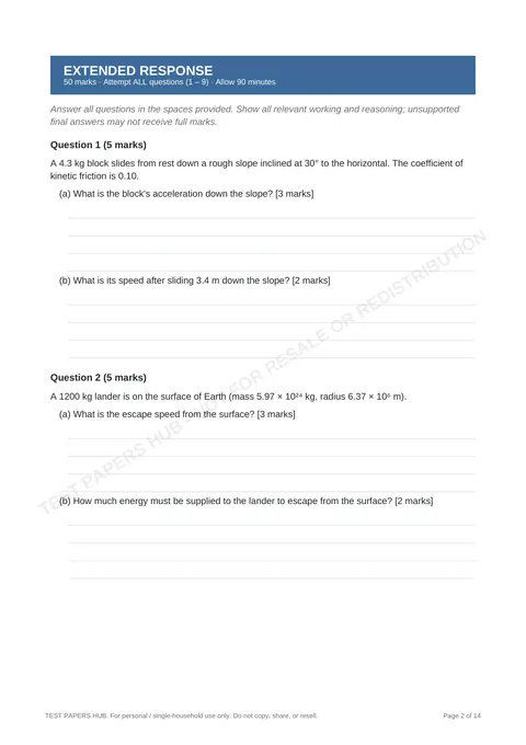 Questions preview